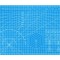 Placa pentru taiere precisa, modelare, fata-verso, cu auto-vindecare A3, 30 x 45 cm, scara clar vizibila, albastru
