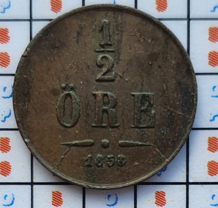 Suedia 1/2 ore 1858 - Oscar I - km 686 - D41703