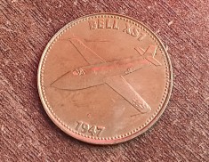 M3C1 114 - Jeton de colectie - aviatie - SHEL - avion - BELL XS1 - 1947
