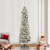VidaXL Brad de Crăciun artificial Alb 240 cm PVC și metal și plastic 3396127