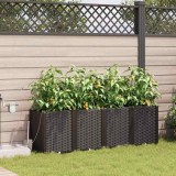 VidaXL Ghivece de Grădină 1 buc Maro 160 x 40 x 52 cm Plastic