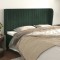 vidaXL Tăblie pat cu aripioare verde &icirc;nchis 203x23x118/128cm catifea 3118263