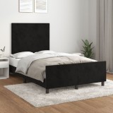 VidaXL Cadru de pat fără saltea Negru 120x190 cm catifea