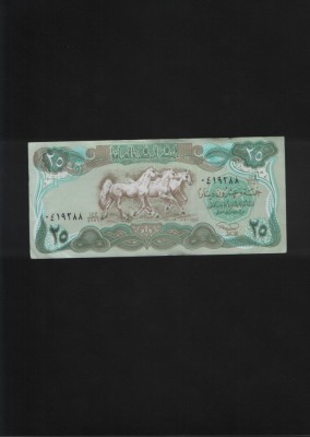 Irak 25 dinari dinars 1990 foto