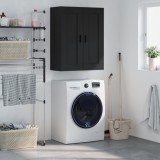 Gossi dulap montat pe perete, negru, 69,5x34x90 cm, lemn prelucrat