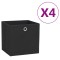vidaXL Cutii depozitare, 4 buc., negru, 28x28x28 cm, material nețesut 325187