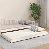 VidaXL Cadru de pat fără saltea, alb, 80x200 cm, lemn masiv de pin