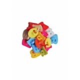 Accesorii creatie - nasturi alfabet plastic, diverse culori, set 30 buc, Colorarte