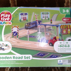 Play - Tive Wooden Road Set jucarie copii +3-8 ani