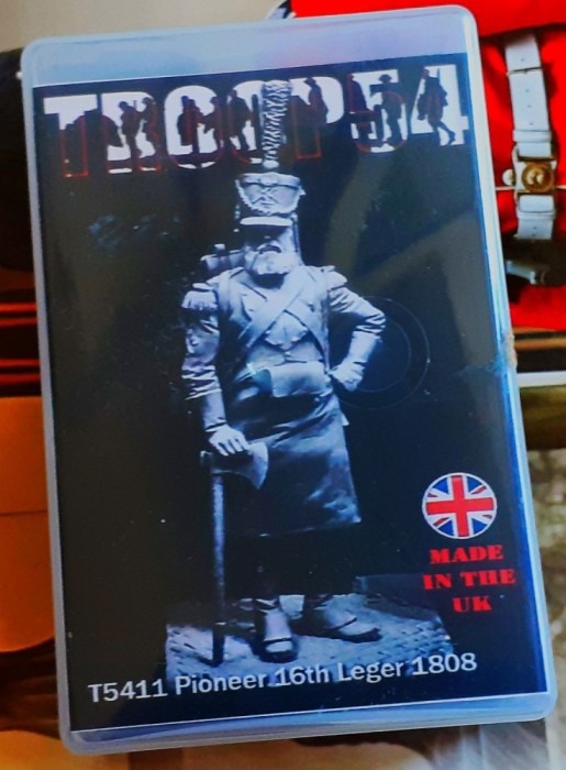 Kit PIONEER 16TH LEGER 1808 - TROOP54 Cod T5411 UK Scara 54 MM Nr piese 11 DIORAMA MACHETA FIGURINE ASAMBLARE HOBBY SOLDAT FRANCEZ RĂȘINĂ