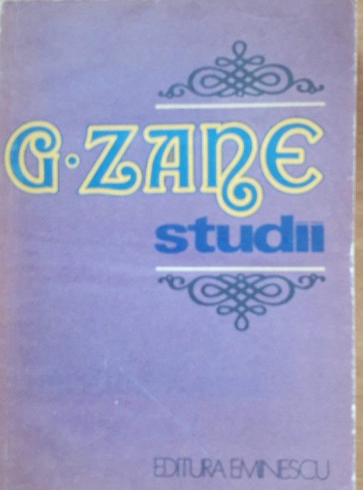 G. ZANE - STUDII, 1980