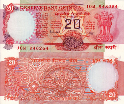INDIA 20 rupees UNC!!! foto