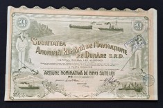 Societatea ANONIMA ROMANA de NAVIGA?IUNE PE DUNARE S.R.D(A PATRA EMISIUNE) foto
