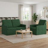Cumpara ieftin Set de canapea 2 pcs Verde Jungla Tesatura din corduroy