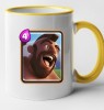 Cana maner galben personalizata Clash Royale - Hog Rider, INOVATIX&reg;. 330ml, Oem