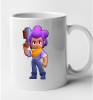 Cana Alba Personalizata Brawl Stars Shelly, 330ml Ceramica, Universal, Sublimare, Articol Casa, Familie