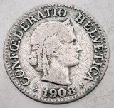 1.333 ELVETIA 10 RAPPEN 1908 B