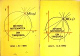 REVISTA MATEMATICA DIN TIMISOARA ANUL I, NR.1-2 - 1990-COLECTIV-350851