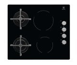 Plita Incorporabila Electrolux EGE6172NOK, Mixta (Gaz+Vitroceramica), 60cm, Aprindere Electrica, Negru