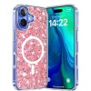 Techsuit - Sparkly Glitter MagSafe - iPhone 16 Plus - Pink