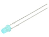 LED albastru 3mm BIVAR 10mcd 35&deg; 4VDC cod 3BWD-F