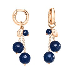 Cercei Cherry cu pandantive din agat albastru safir