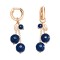 Cercei Cherry cu pandantive din agat albastru safir