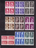 ROMANIA 1960 LP 513 SCULPTURI DIN ARTA NATIONALA BLOCURI DE 4 TIMBRE MNH, Nestampilat