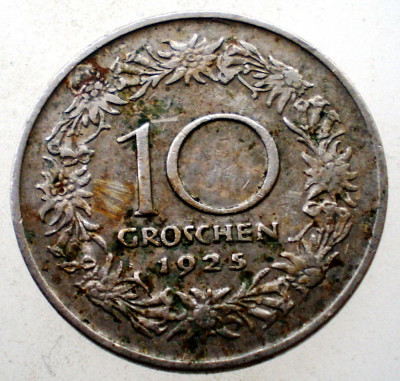 7.135 AUSTRIA 10 GROSCHEN 1925 foto