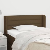 vidaXL Tăblie de pat cu aripioare maro &icirc;nchis 103x16x78/88 cm textil