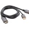 Cablu LANBERG DisplayPort - HDMI - USB A 1m negru PVC 4K UHD