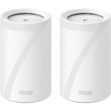 Sistem Mesh Wi-Fi TP-Link Deco BE65 Pro(2-pack), BE93000, Tri-Band, Wi-Fi 7, MLO, HomeShield, 2 porturi 5Gbps si 1 port 2.5Gbps, cu acoperire pentru i