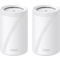 Sistem Mesh Wi-Fi TP-Link Deco BE65 Pro(2-pack), BE93000, Tri-Band, Wi-Fi 7, MLO, HomeShield, 2 porturi 5Gbps si 1 port 2.5Gbps, cu acoperire pentru i