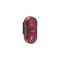Stop, TORK, 2 LED-uri Rosii, SUPER BRIGHT, 0.5 Watt Luminozitate 17 Lumeni, 3 Functii, bicicleta, AR