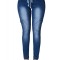 G656-444 Blugi cu talie inalta din denim elastic