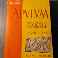 Apulum 27 - 30 Arheologie istorie etnografie 1990 - 1998