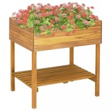 Cumpara ieftin Jardinieră &icirc;naltă, 78,5 x 58,5 x 78,5 cm, lemn masiv de acacia