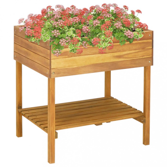 vidaXL Jardinieră &icirc;naltă, 78,5 x 58,5 x 78,5 cm, lemn masiv de acacia 46584