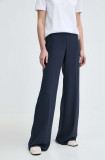 MAX&amp;Co. pantaloni femei, culoarea bleumarin, drept, high waist, 2418131034200 2418130000000, Max&amp;Co.