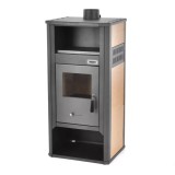 Cumpara ieftin Soba Semineu Din Otel Cu Usa Din Sticla, 9-10 Kw, Combustibil Lemn, Brichete Lemn, Hecht Fenixe