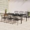 vidaXL Set de masă pentru grădină, 7 piese, antracit, oțel 3187973