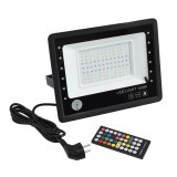 Proiector LED Smart RGBCW 100W, Bluetooth, Telecomanda, IP66, 16 mil. culori, Alb Rece/Cald, Aplicatie Control