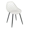 Scaun Alb Suan Design Modern, Polipropilena &amp; Metal Negru, 56x49x82 cm, Interior