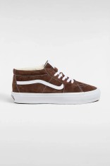 Vans teniși din piele &icirc;ntoarsă Premium Classics LX Sk8-Mid Reissue 83 culoarea maro, VN000CQQDMV1