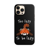 Husa compatibila cu Apple iPhone 13 model Too lazy to be lazy, Silicon, TPU, Viceversa, Transparent, Carcasa