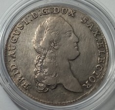 Saxonia, ⅓ Thaler - Frederick August III, 1786, Argint. foto