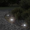 VidaXL Lampă exterioară de sol, rotundă, negru, 10,5x10,5 cm, aluminiu