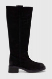 Cumpara ieftin Steve Madden cizme din piele intoarsa Banner femei, culoarea negru, cu toc plat, SM11003092