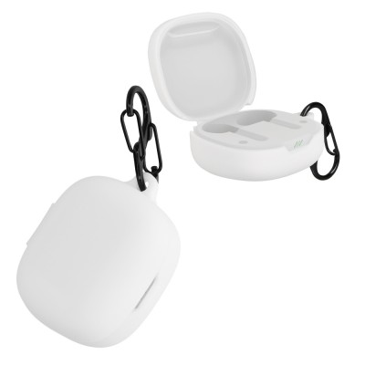 Husa pentru casti JBL Wave 300 TWS, Kwmobile, Alb, Silicon, 59287.02 foto