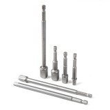 Set adaptoare reductii pentru tubulare AMiO, prindere HEX 1/4, iesiri 1/4 3/8 1/2, otel pentru lucrari de service, montaj si atelier